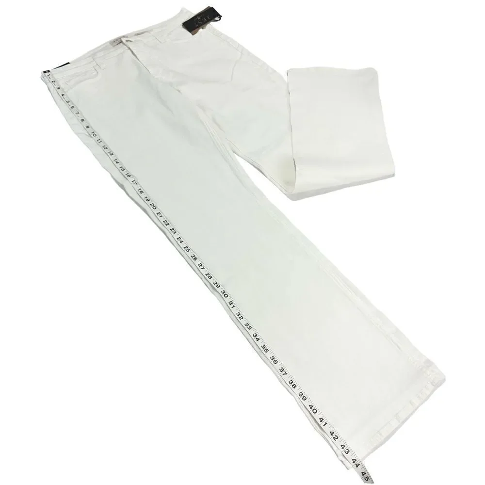 NWT Jen7 for 7 For All Mankind White Jeans Slim Bootcut Size 14